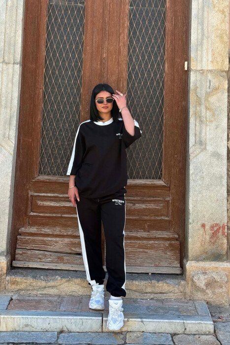 SET T-SHIRT ME SHKRIME + TUTA PER FEMRA NE NGJYRE TE ZEZE - 3
