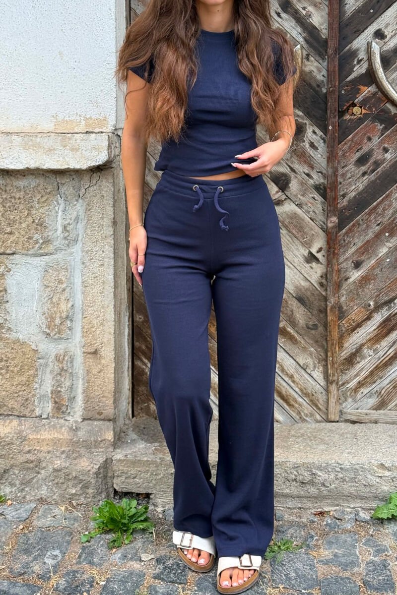SET T-SHIRT+TUTA PER FEMRA NE NGJYRE BLU TE ERRET - 2