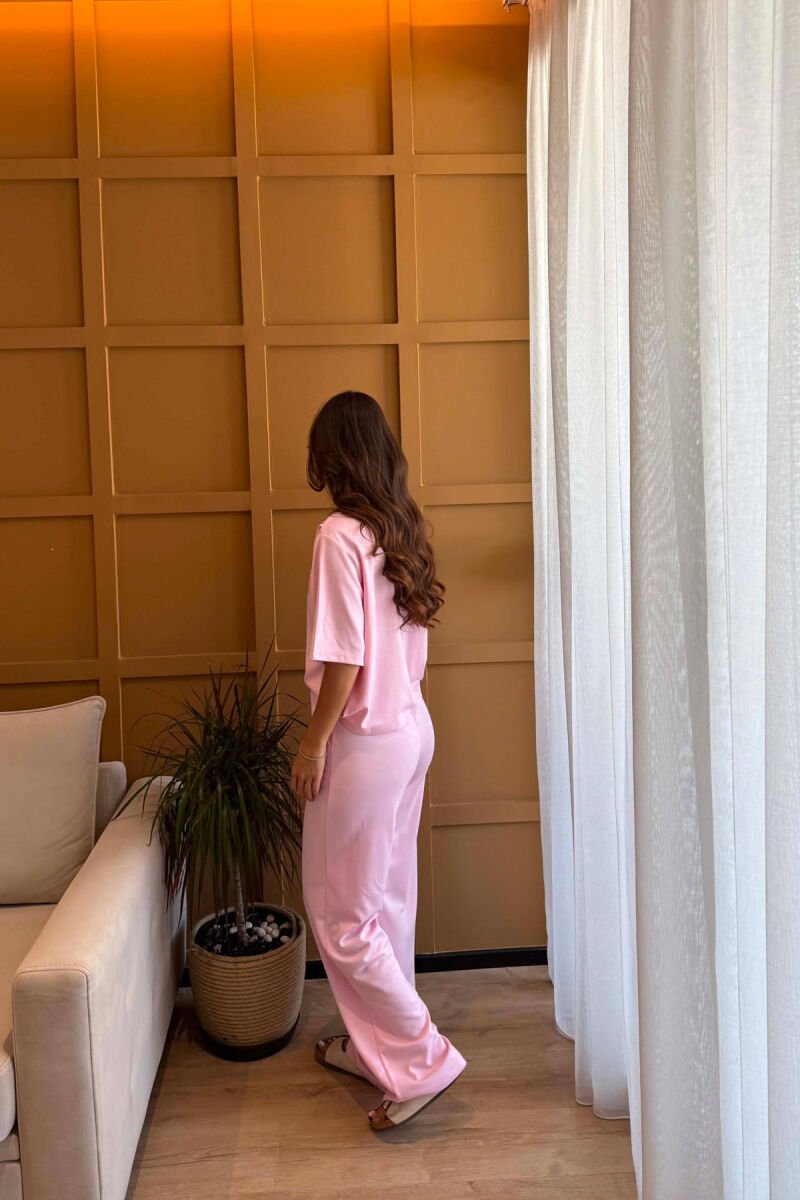 SET T-SHIRT+TUTA PER FEMRA NE NGJYRE ROZE - 2