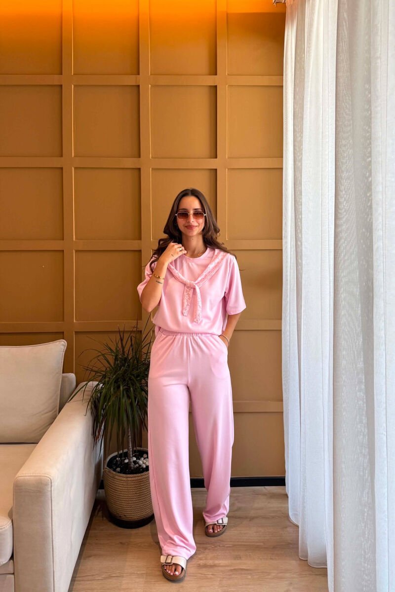 SET T-SHIRT+TUTA PER FEMRA NE NGJYRE ROZE - 4