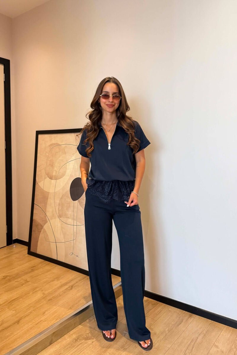SET T-SHIRT+PANTALLONA PER FEMRA NE NGJYRE BLU - 1