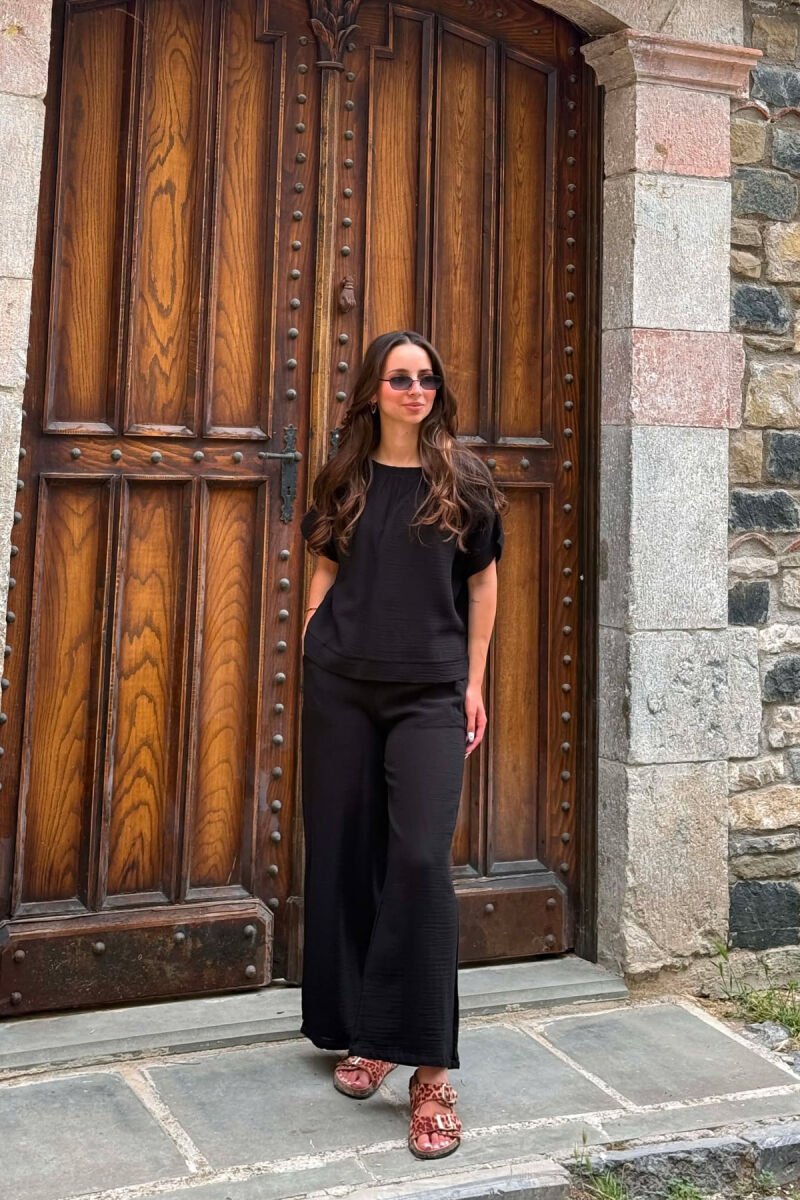 SET T-SHIRT+PANTALLONA PER FEMRA NE NGJYRE TE ZEZE - 1