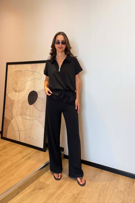 SET T-SHIRT+PANTALLONA PER FEMRA NE NGJYRE TE ZEZE - 3