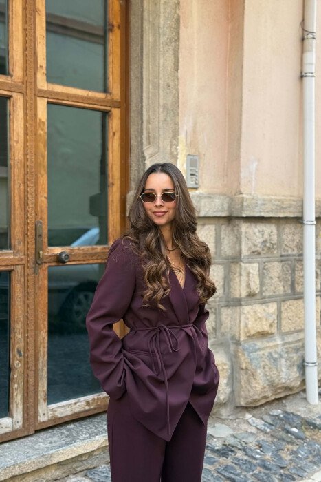 SET XHAKETE KLASIKE ME DETAJIN E LIDHESES + PANTALLONA PER FEMRA NE NGJYRE LEJLA - 3