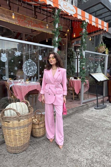 SET XHAKETE KLASIKE+ PANTALLONA PER FEMRA NE NGJYRE ROZE - 1