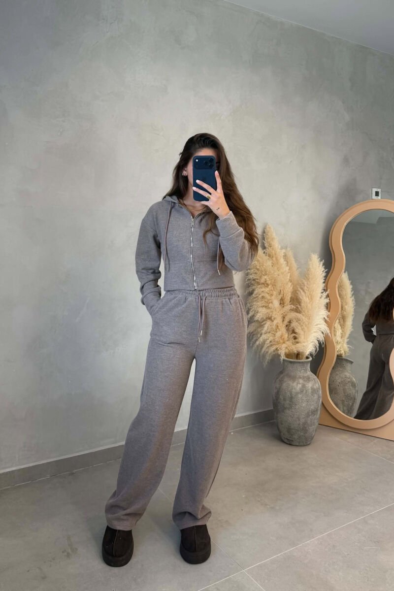 SET XHAKETE ME ZINXHIR DHE PANTALLONA PER FEMRA NE NGJYRE KAFE TE HAPUR - 1