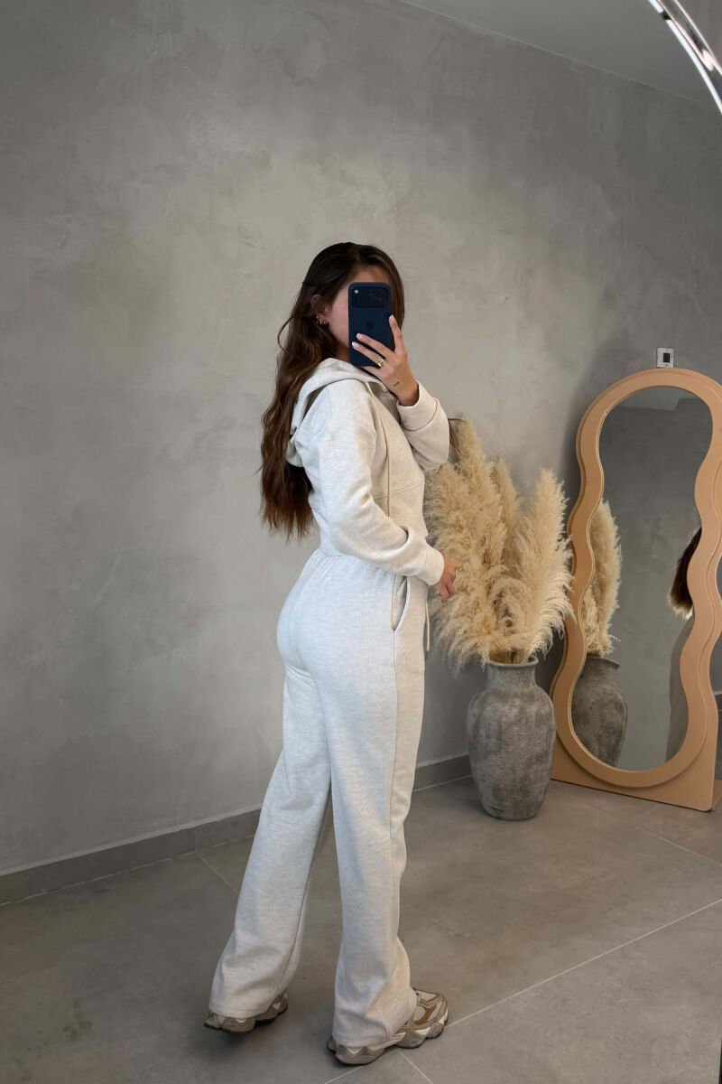 SET XHAKETE ME ZINXHIR DHE PANTALLONA PER FEMRA NE NGJYRE KREM - 4