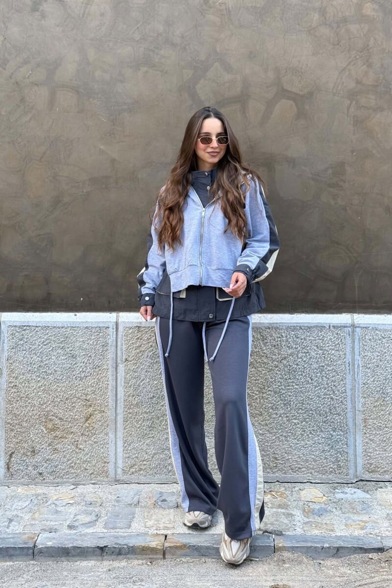 SET XHAKETE ME ZINXHIR + TUTA PER FEMRA NE NGJYRE GRI - 7