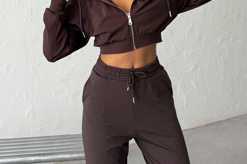 SET XHAKETE ME ZINXHIR + TUTA PER FEMRA NE NGJYRE KAFE - 3