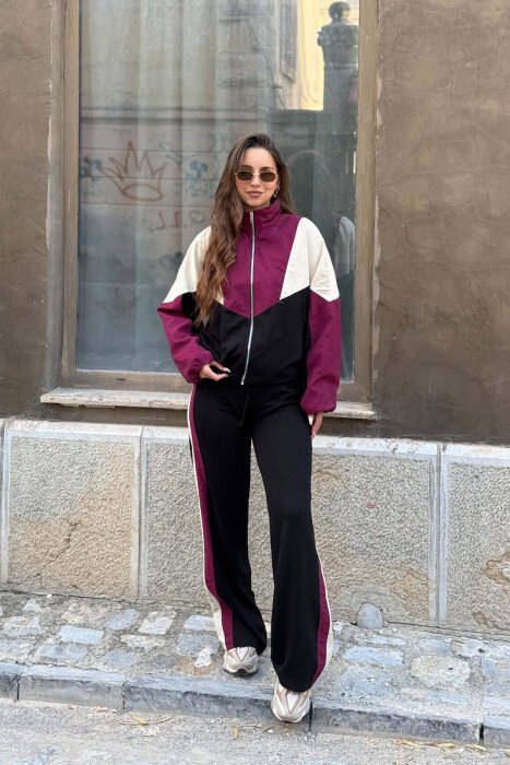 SET XHAKETE ME ZINXHIR + TUTA PER FEMRA NE NGJYRE TE ZEZE DHE VISHNJE - 3