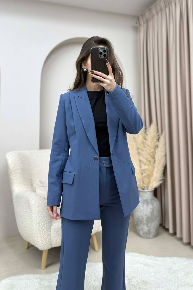 SET XHAKETE +PANTALLONA KLASIKE PER FEMRA NE NGJYRE BLU - 4