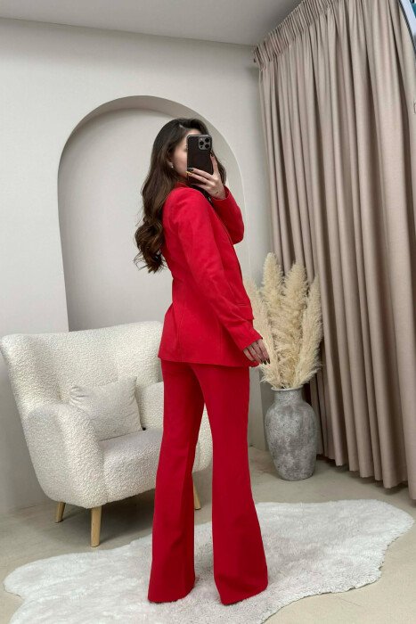 SET XHAKETE +PANTALLONA KLASIKE PER FEMRA NE NGJYRE TE KUQE - 3