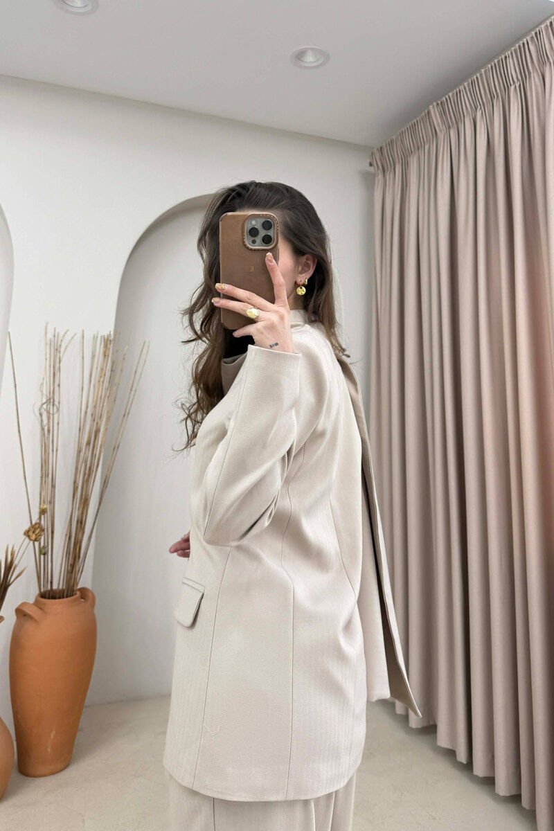 SET XHAKETE+PANTALLONA PER FEMRA NE NGJYRE BEZHE - 3
