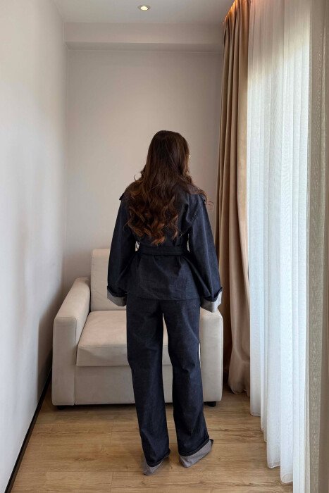 SET XHAKETE+PANTALLONA PER FEMRA NE NGJYRE BLU TE ERRET - 3