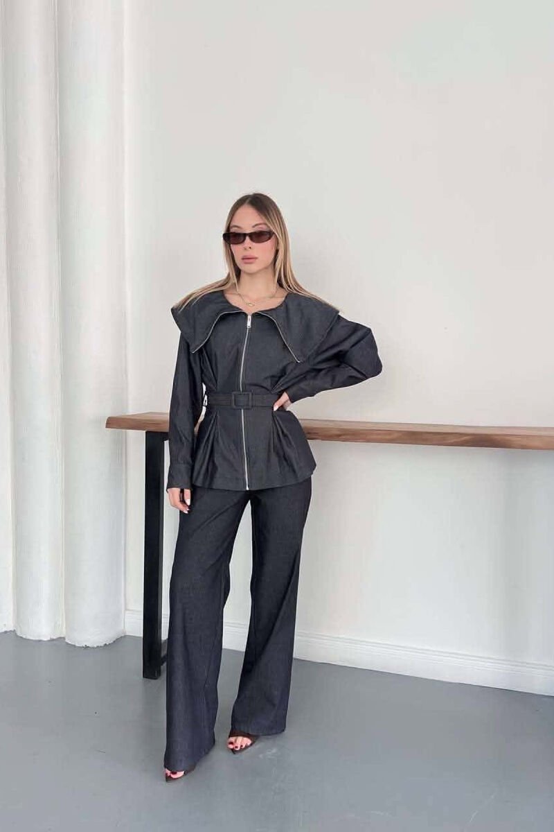SET XHAKETE+PANTALLONA PER FEMRA NE NGJYRE BLU TE ERRET - 2