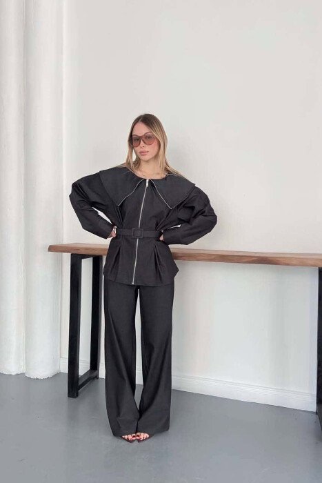 SET XHAKETE+PANTALLONA PER FEMRA NE NGJYRE GRI TE ERRET - 3
