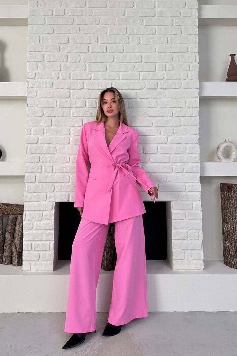 SET XHAKETE+PANTALLONA PER FEMRA NE NGJYRE ROZE - KLAUDIO FASHION