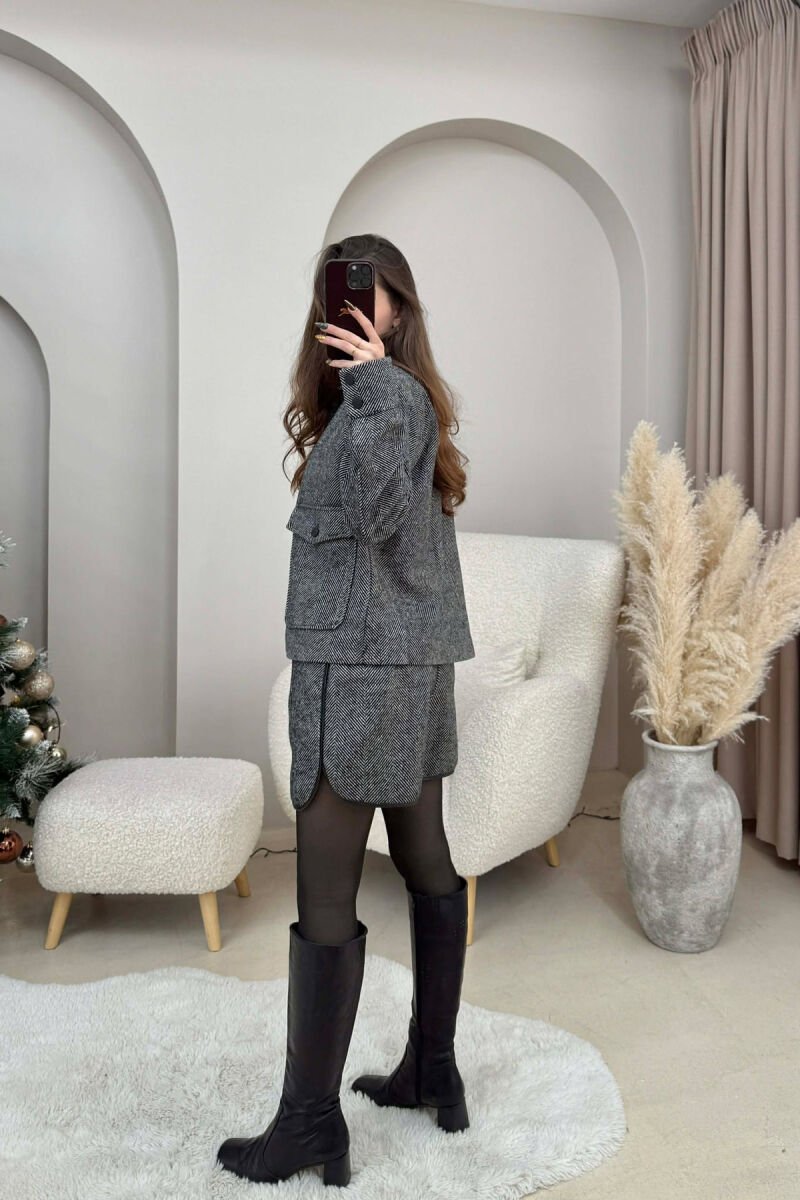 SET XHAKETE+PANTALLONA TE SHKURTA ME VIJA PER FEMRA NE NGJYRE TE ZEZE - 5