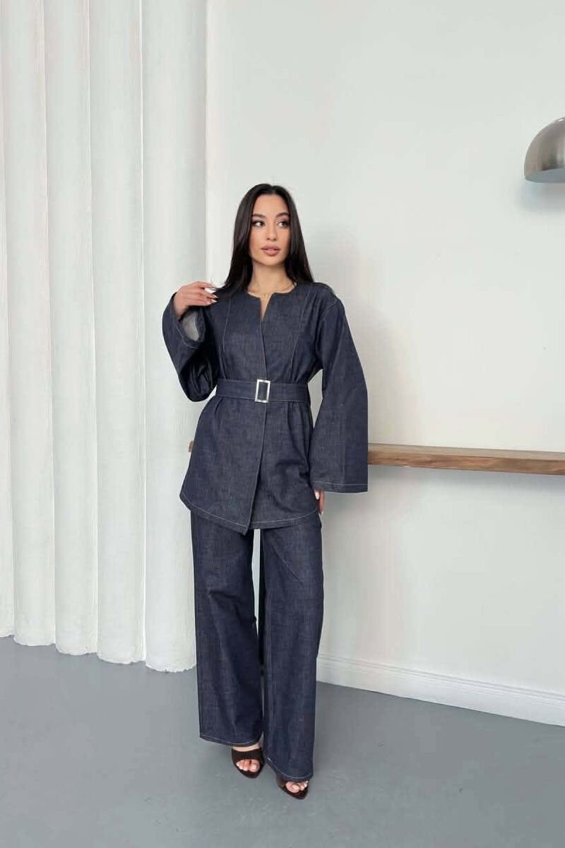 SET XHAKETE+PANTALLONA XHINS PER FEMRA NE NGJYRE BLU - 1