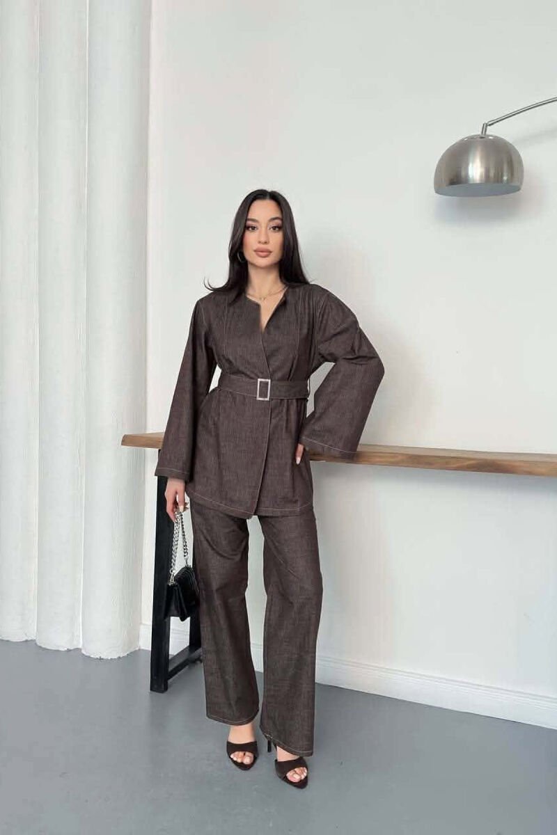 SET XHAKETE+PANTALLONA XHINS PER FEMRA NE NGJYRE KAFE - 1