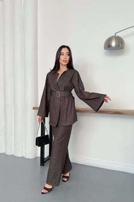 SET XHAKETE+PANTALLONA XHINS PER FEMRA NE NGJYRE KAFE - 2