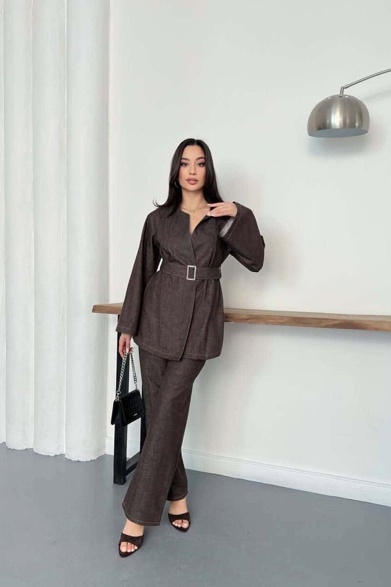 SET XHAKETE+PANTALLONA XHINS PER FEMRA NE NGJYRE KAFE - 3