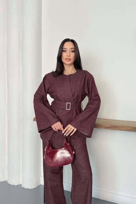 SET XHAKETE+PANTALLONA XHINS PER FEMRA NE NGJYRE VISHNJE - 2
