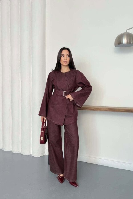 SET XHAKETE+PANTALLONA XHINS PER FEMRA NE NGJYRE VISHNJE - 3