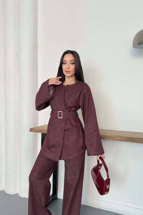 SET XHAKETE+PANTALLONA XHINS PER FEMRA NE NGJYRE VISHNJE - 4