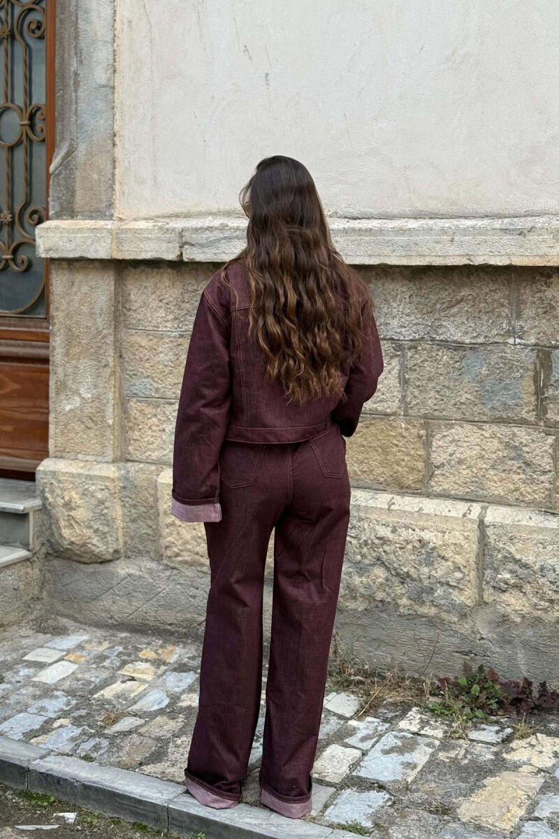 SET XHINS XHAKETE ME XHEP PARA + PANTALLONA PER FEMRA NE NGJYRE VISHNJE - 5