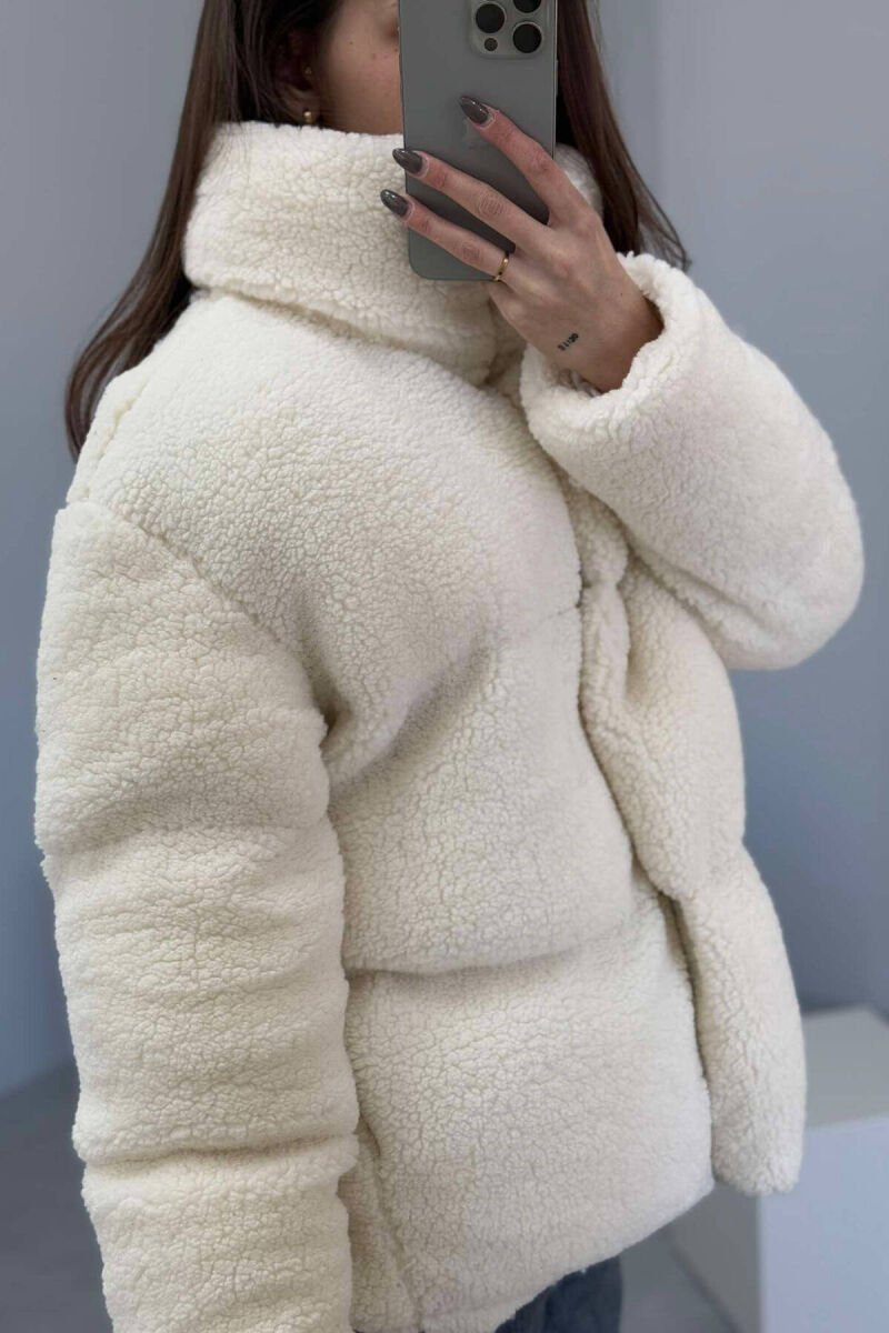 SHEEP SKIN WOMEN JACKET CREAM/KREM - 3