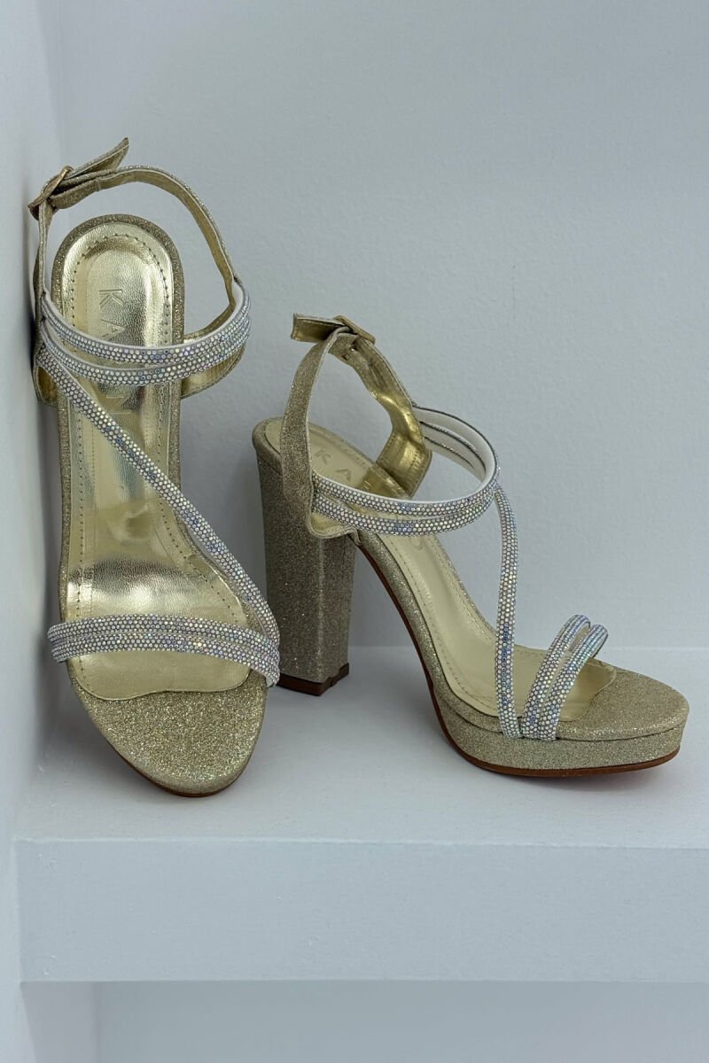 SHINNY HIGH HEEL WOMEN SANDALS YELLOW/E VERDHE - 2