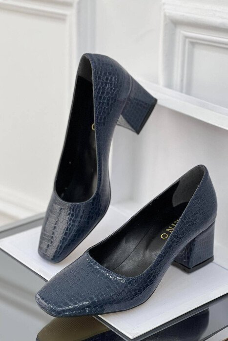 SHINY WOMAN HEELED SHOES BLUE/BLU 