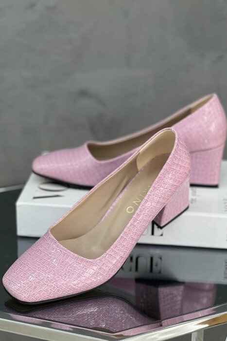 SHINY WOMAN HEELED SHOES LIGHT PURPLE/LEZB - KLAUDIO FASHION