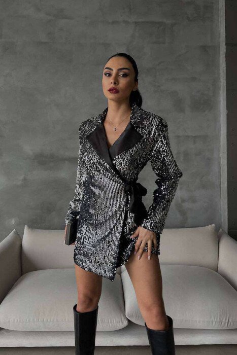 BLAZER PËR FEMRA NË NGJYRËN E ZEZË - KLAUDIO FASHION
