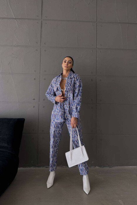 SHIRT+ TROUSERS DIFFERENT DESIGN WOMAN SET MULTIPLE/SHNGJ - KLAUDIO FASHION