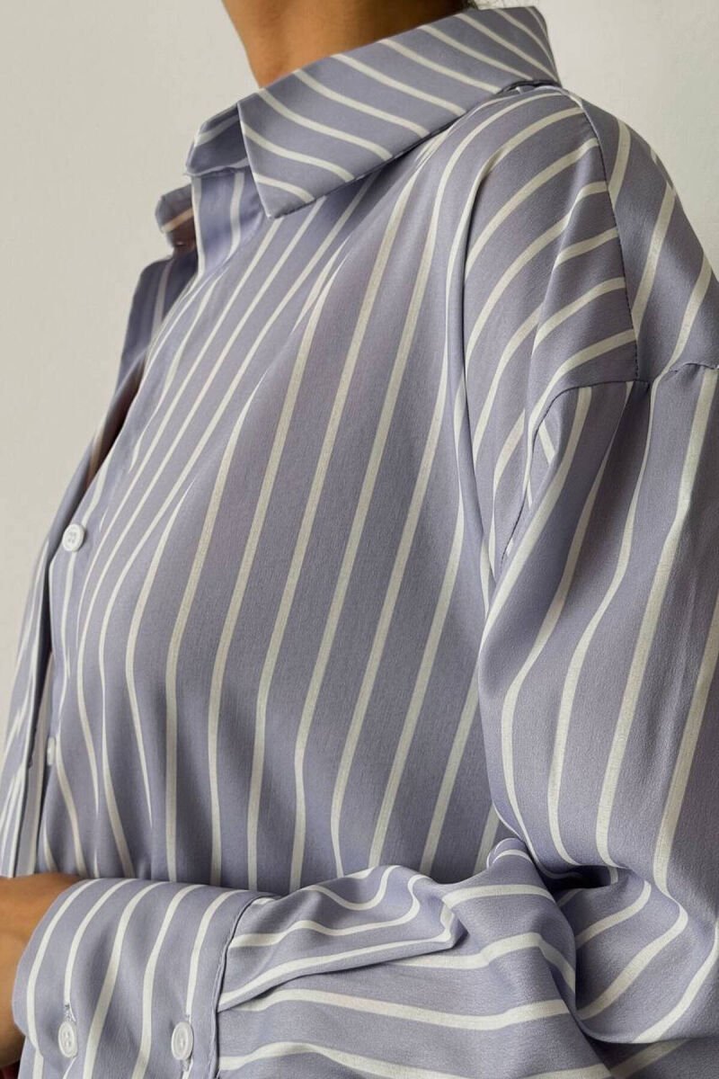 SHIRTS WITH WHITE HORIZONTAL LINES WOMAN LIGHT PURPLE/LEZB - 2