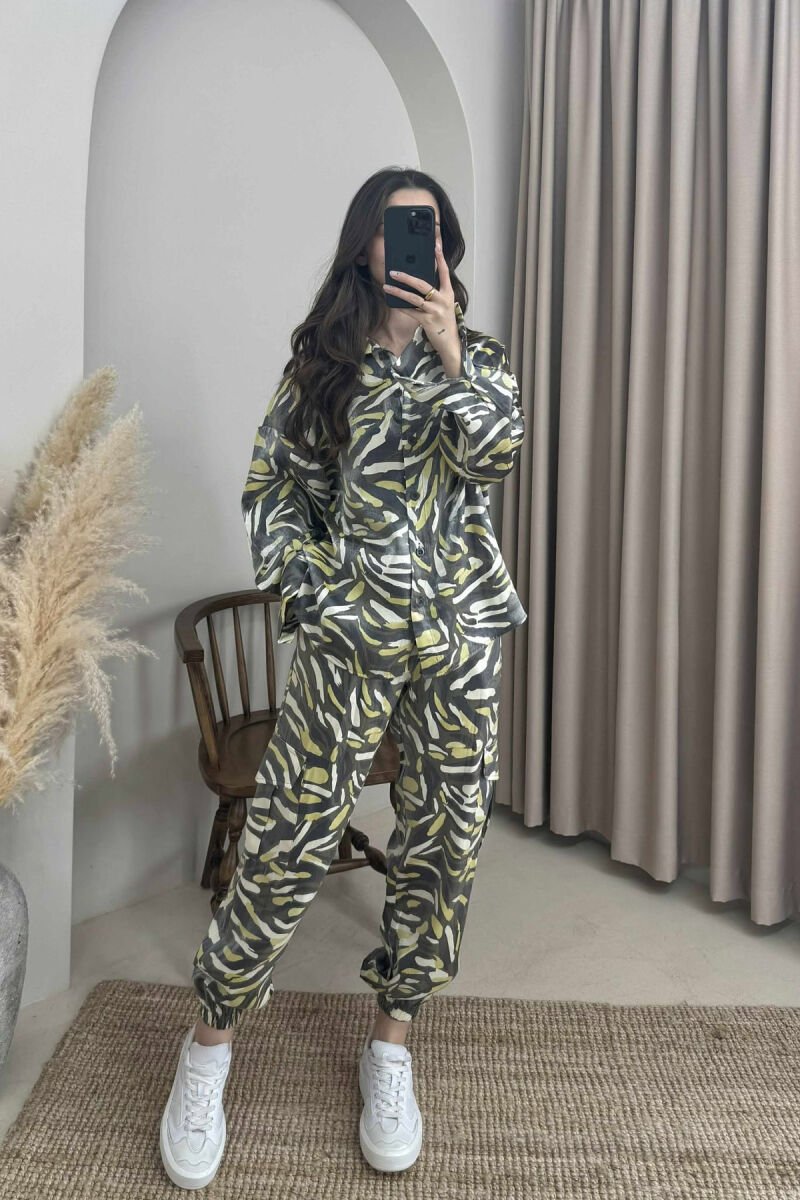 SHIRT+TROUSERS DIFFERENT DESIGN WOMEN SET GREY/GRI - 1