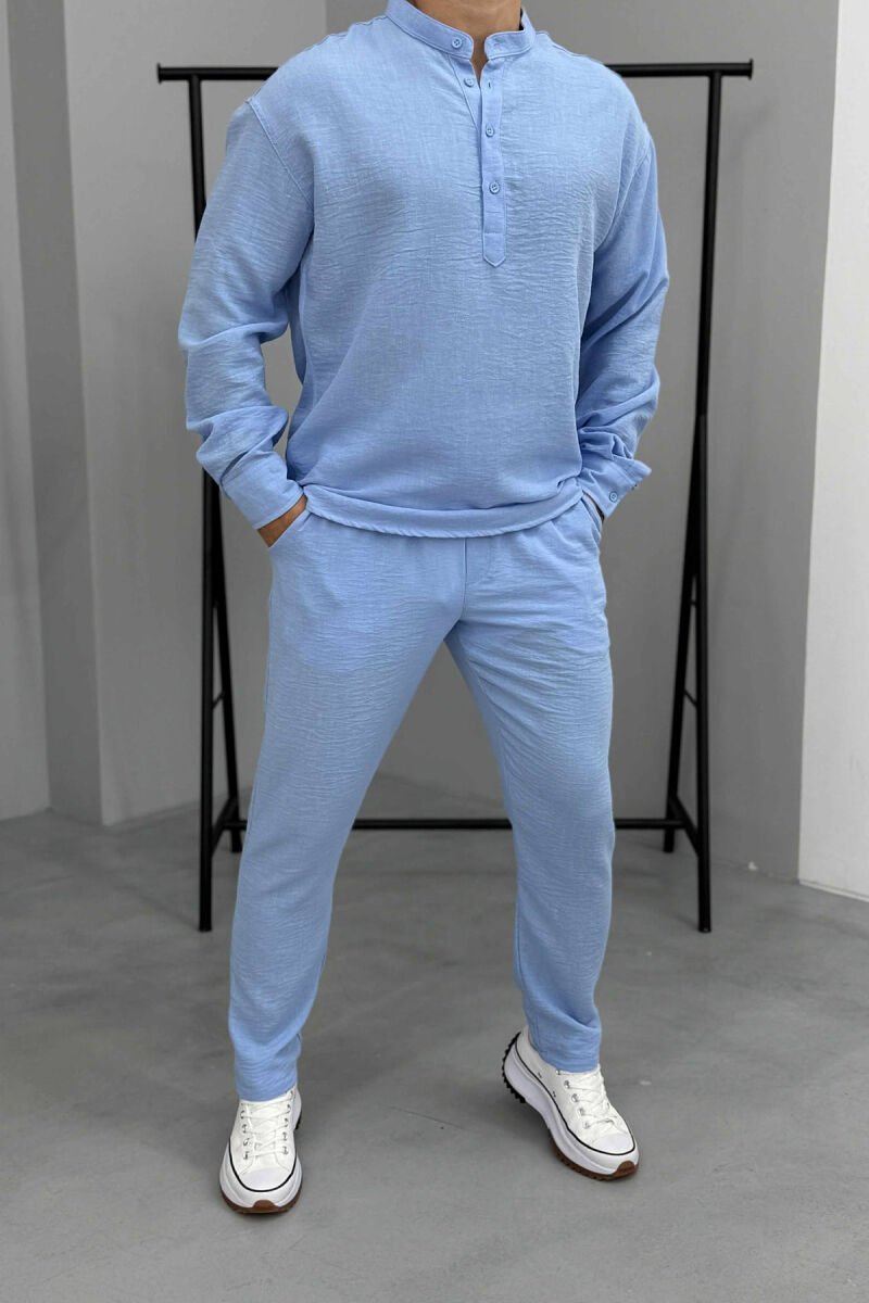 SHIRT+TROUSERS ONE COLOR MEN SET LIGHTBLUE/BZ - 1