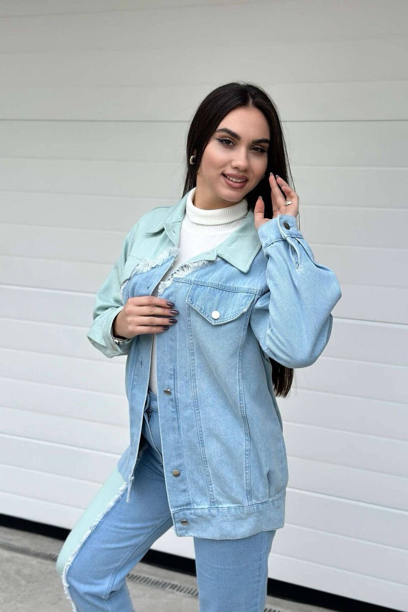 SHIRT+TROUSERS TWO COLORS WOMAN SET BLUE-MINT/BLME - 2