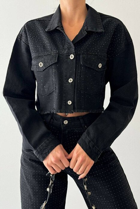 SHORT SIMPLE WOMAN JACKET BLACK/ E ZEZE - KLAUDIO FASHION