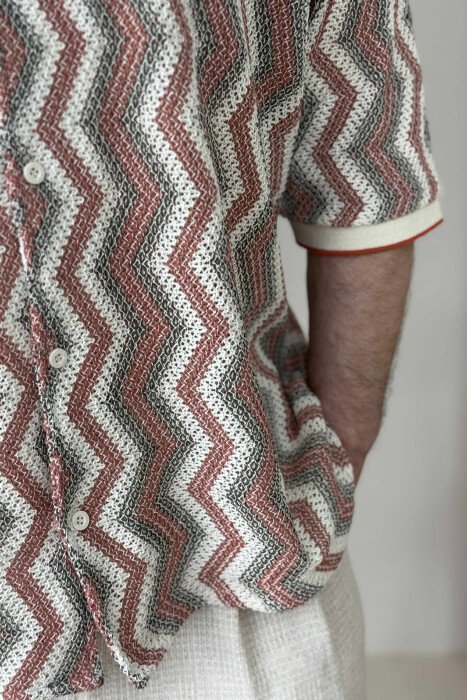 SHORT SLEEVES DESIGNED MEN SHIRT MULTIPLE/SHNGJ - 3