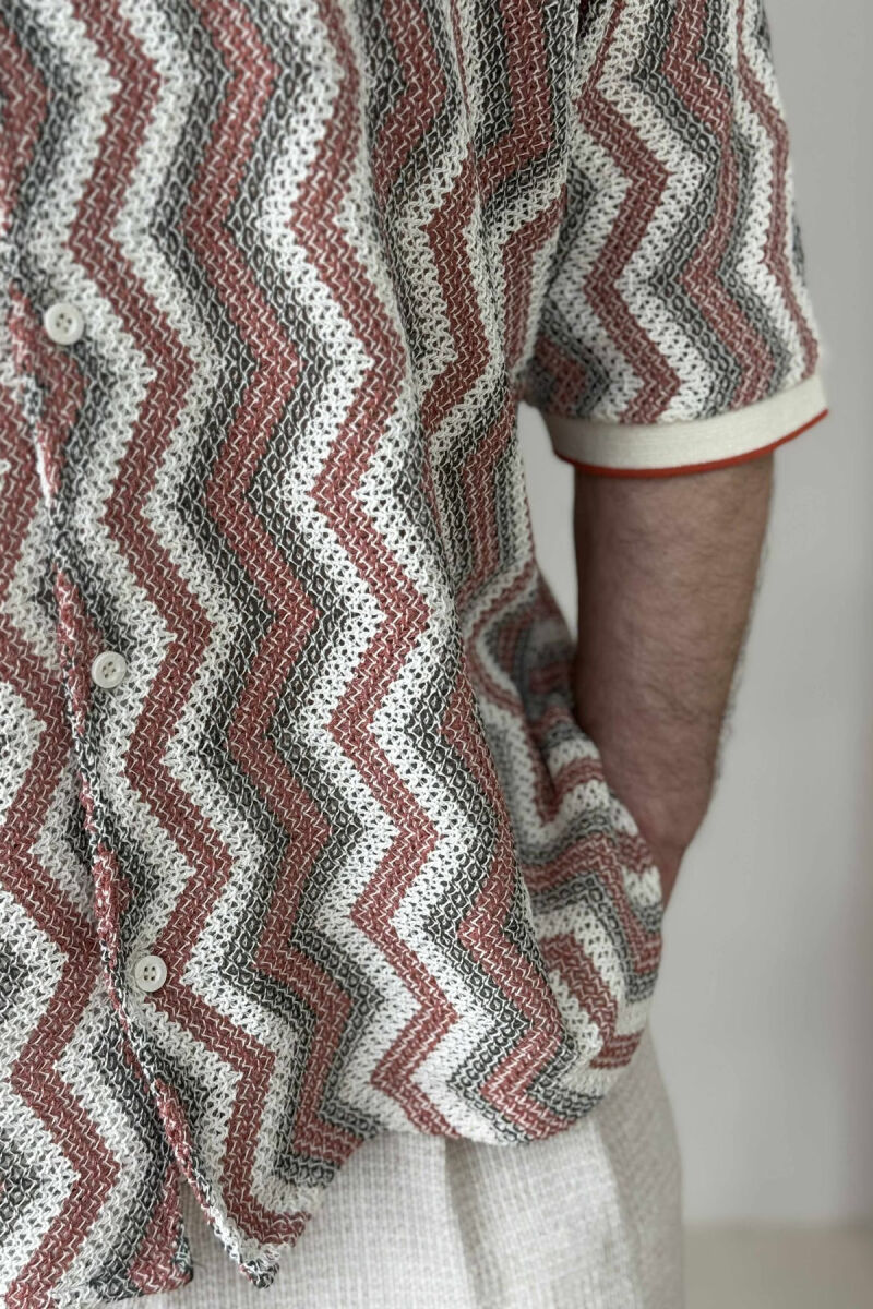 SHORT SLEEVES DESIGNED MEN SHIRT MULTIPLE/SHNGJ - 3