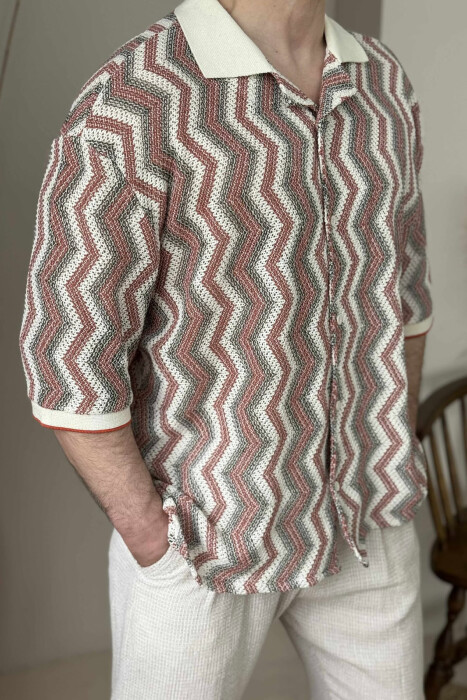 SHORT SLEEVES DESIGNED MEN SHIRT MULTIPLE/SHNGJ - 4