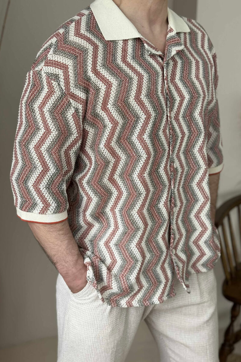 SHORT SLEEVES DESIGNED MEN SHIRT MULTIPLE/SHNGJ - 4
