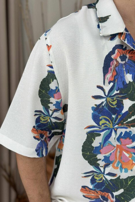 SHORT SLEEVES FLOWERS DESIGN MEN SHIRT MULTIPLE/SHNGJ - 4