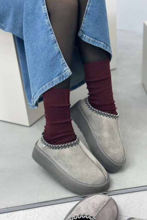 SHORT WARM WOMEN UGG LIGHT GREY/GZ - KLAUDIO FASHION