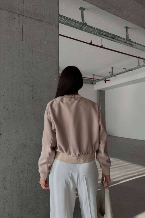SHORT WOMEN JACKET WITH BUTTONS BEIGE/BEZHE - 2
