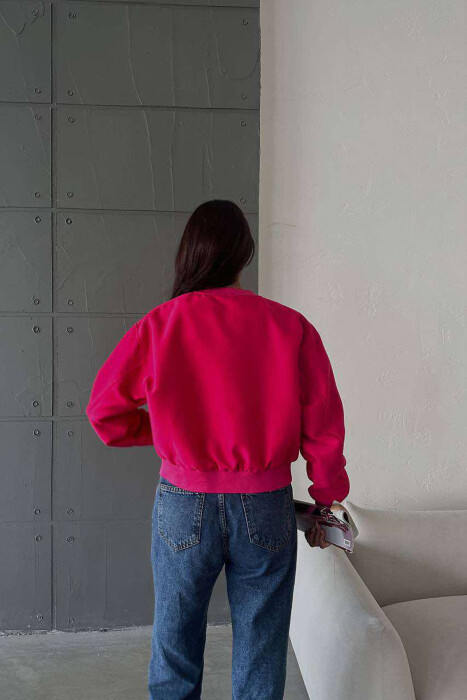 SHORT WOMEN JACKET WITH BUTTONS FUCHSIA/CIKLAMI - 2