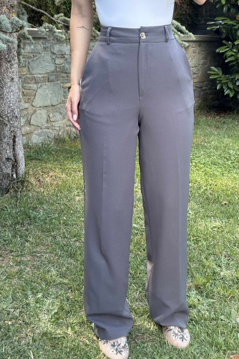 SIDE LINE DESIGN WOMEN TROUSERS GREY/GRI - 6